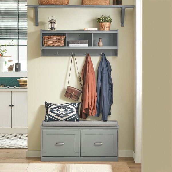 Sobuy Fsr131-Hg Lavice Na Boty Lavice Botník Úzký Botník 98X49X37Cm