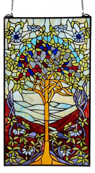 Skleněný nástěnný panel Tiffany Tree – 50x1x85 cm