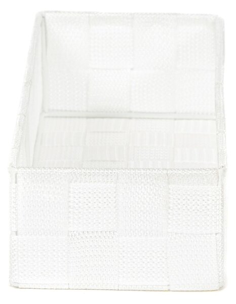 Úložný organizér do zásuvky Compactor TEX - košík L, 30 x 12 x 7 cm, bílý