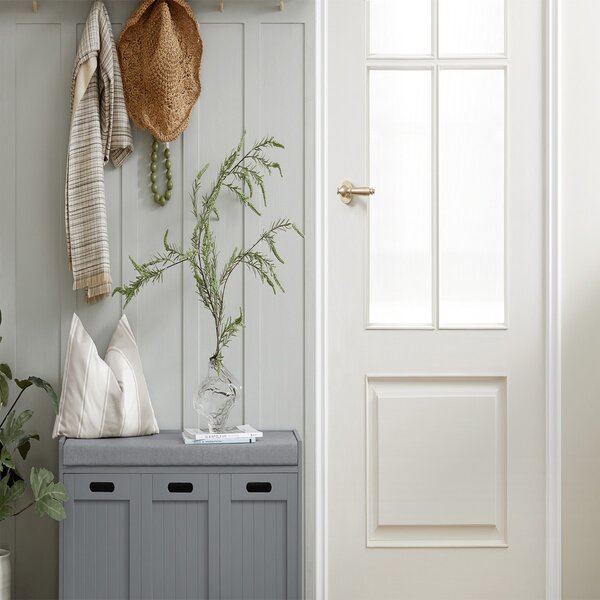 Sobuy Fsr80-Sg Lavice S Úložným Prostorem Lavice Na Boty Šedá 90X45X35Cm