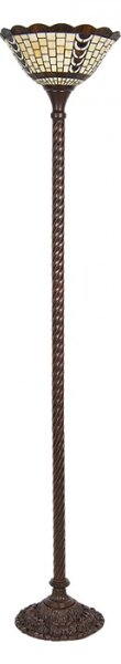 Stojací lampa Tiffany Odyle – 38x186 cm