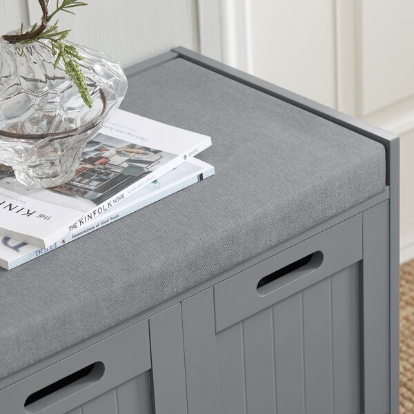 Sobuy Fsr80-Sg Lavice S Úložným Prostorem Lavice Na Boty Šedá 90X45X35Cm