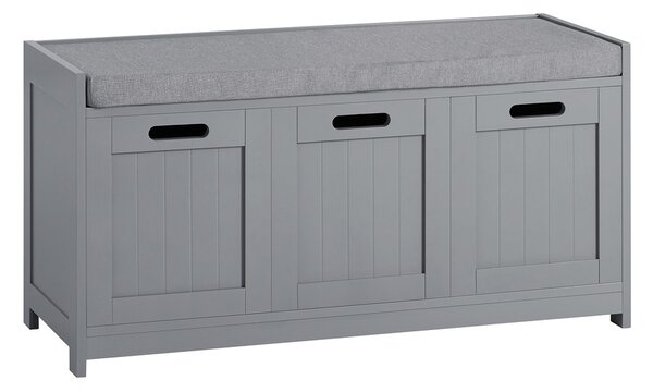 Sobuy Fsr80-Sg Lavice S Úložným Prostorem Lavice Na Boty Šedá 90X45X35Cm