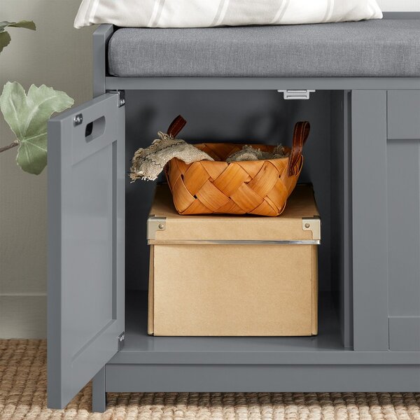 Sobuy Fsr80-Sg Lavice S Úložným Prostorem Lavice Na Boty Šedá 90X45X35Cm
