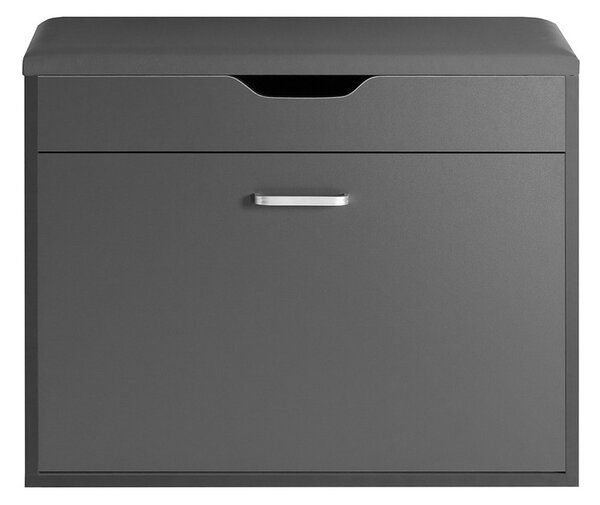 Sobuy Fsr95-Hg Botník S Lavicí Lavice Na Boty Sklápěč Bot S 1 Klapkou Sedáku Šedá 60X50X30Cm