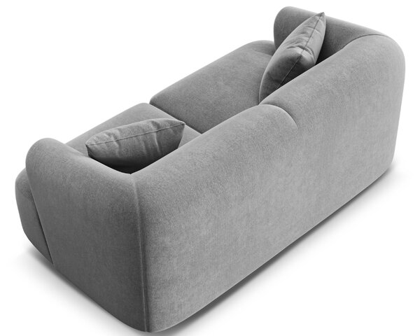 -25 % Dny MOMENTI– Cosmopolitan Design Šedá sametová dvoumístná pohovka Campi 180 cm