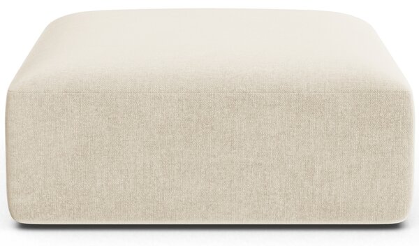 -25 % Dny MOMENTI– Cosmopolitan Design Světle béžová sametová podnožka Campi 90 x 90 cm