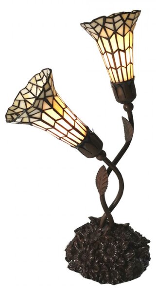 Tiffany stolní lampa Carillon – 34x25x58 cm