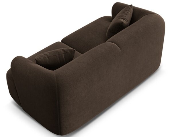-25 % Dny MOMENTI– Cosmopolitan Design Tmavě hnědá sametová dvoumístná pohovka Campi 180 cm