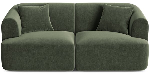 -25 % Dny MOMENTI– Cosmopolitan Design Zelená sametová dvoumístná pohovka Campi 180 cm