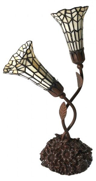 Tiffany stolní lampa Carillon – 34x25x58 cm