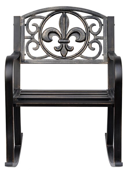 Houpací křeslo Outsunny - Zahradní křeslo s houpačkou, antikní kovový bronz, 60cm x 73cm x 85cm | Aosom