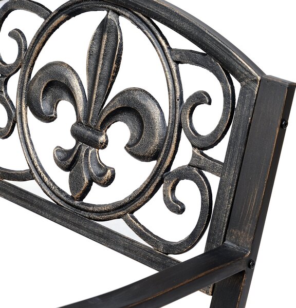 Houpací křeslo Outsunny - Zahradní křeslo s houpačkou, antikní kovový bronz, 60cm x 73cm x 85cm | Aosom