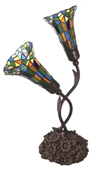 Stolní lampa Tiffany Old – 46x28x63 cm