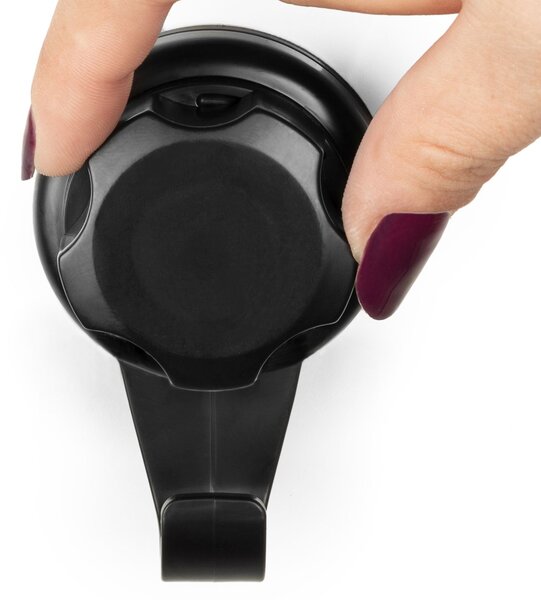 Háčky do koupelny Compactor Bestlock Black s přísavkami -bez vrtání, nosnost až 3 kg, 2 ks