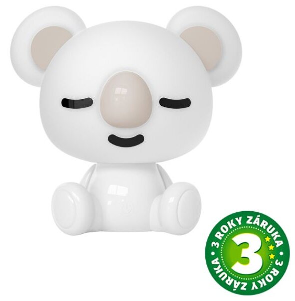 Noční světlo koala 25cm GSC, denní + RGB, nabíjecí dětská lampička, 3 roky záruka