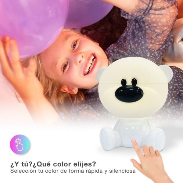 Noční světlo medvěd 25cm GSC, denní + RGB, nabíjecí dětská lampička, 3 roky záruka