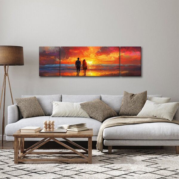 Obraz - Procházka na pláži (170x50 cm)