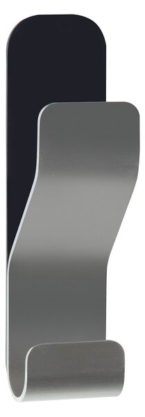 Spirella dvojitý samolepící háček ANOBILE, stříbrná-černá, nerez ocel, 30 x 110 mm