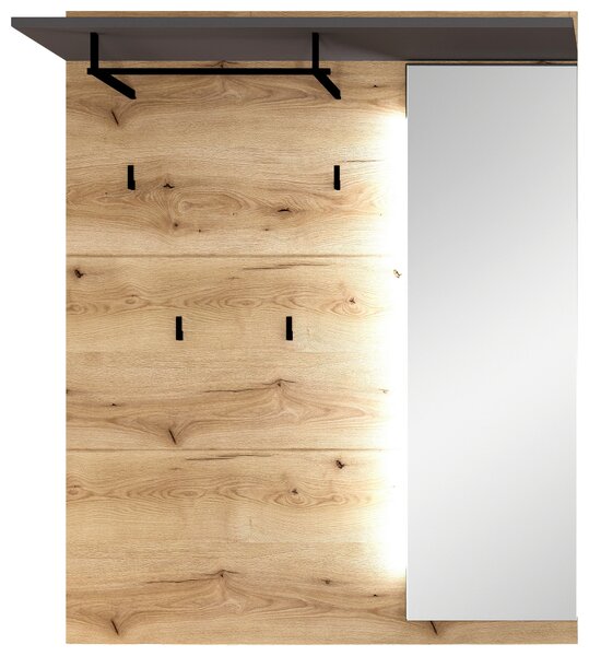 ŠATNÍ PANEL, barvy grafitu, barvy dubu, 120/149/30 cm Xora - Šatní panely, Online Only