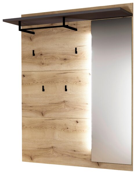 ŠATNÍ PANEL, barvy grafitu, barvy dubu, 120/149/30 cm Xora - Šatní panely, Online Only