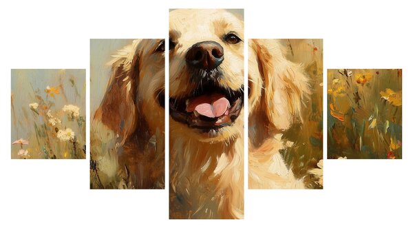 Obraz - Šťastný psík (125x70 cm)