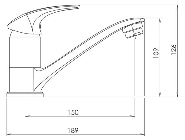 Novaservis Metalia 57 kuchyňská baterie stojící bílá 57096,1