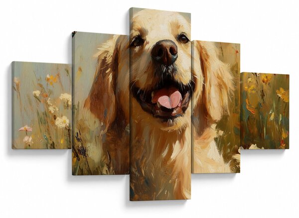 Obraz - Šťastný psík (125x70 cm)