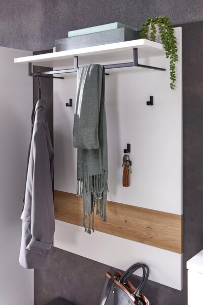 ŠATNÍ PANEL, bílá, dub artisan, 80/118/30 cm Voleo - Šatní panely, Online Only
