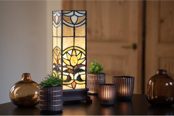 Stolní lampa Tiffany Fleur – 12x12x35 cm