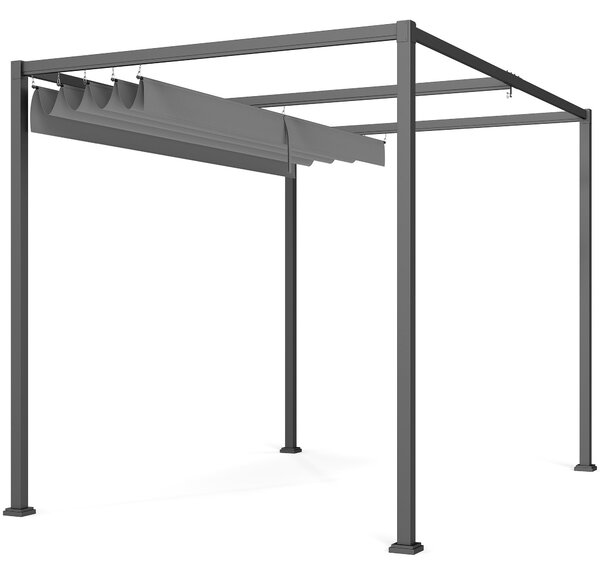 Outsunny Pergola přibližně 3x2m Zahradní Pavilon Terasové Krytí Kovový Samostatně Stojící Zahradní Pavilon s Nastavitelnou Střechou, UV Ochrana, Ochra