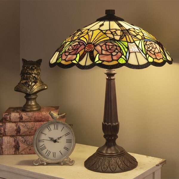 Stolní lampa Tiffany Roses – 44x57 cm