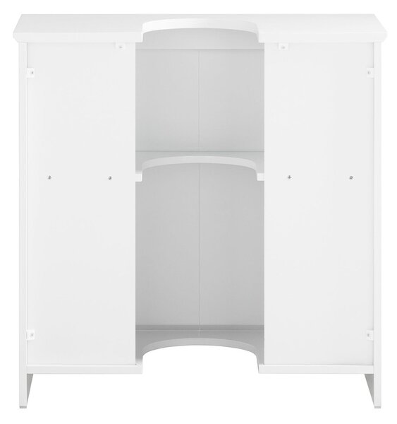Sobuy Bzr108-Ii-W Umyvadlová Skříňka Skříňka Pod Umyvadlo Koupelnová Skříňka Koupelnový Nábytek Bílá 60X60X30Cm