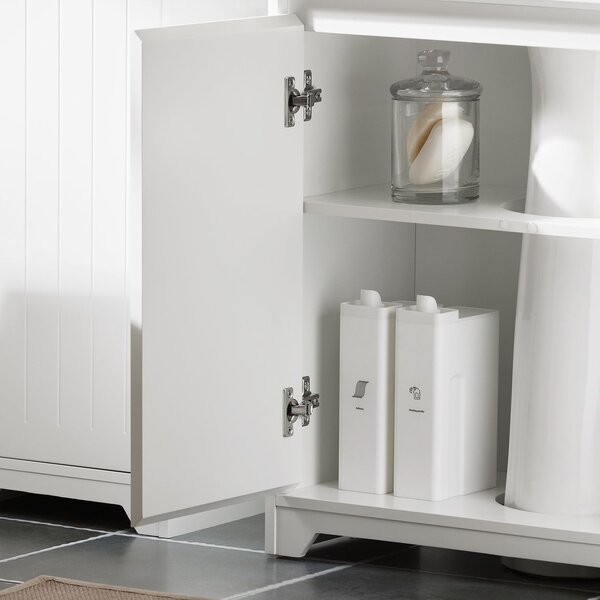 Sobuy Bzr108-Ii-W Umyvadlová Skříňka Skříňka Pod Umyvadlo Koupelnová Skříňka Koupelnový Nábytek Bílá 60X60X30Cm
