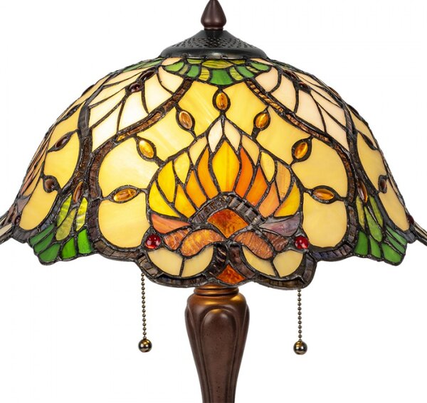 Stolní lampa Tiffany Yellow Garden – 40x50 cm