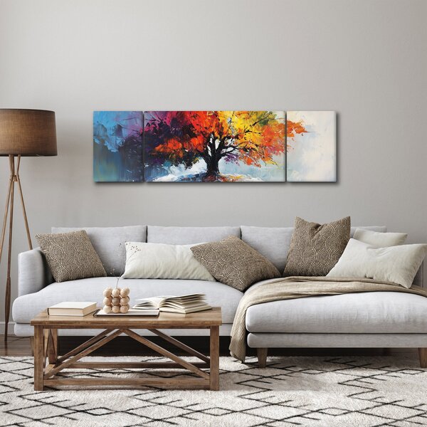 Obraz - Pestrobarevný strom (170x50 cm)