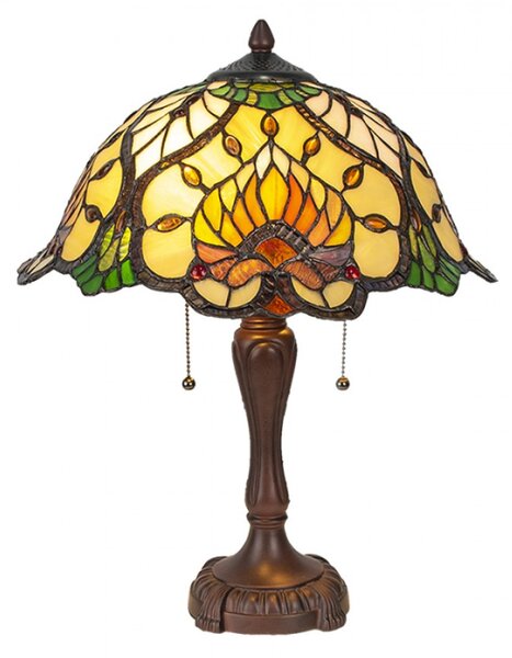 Stolní lampa Tiffany Yellow Garden – 40x50 cm