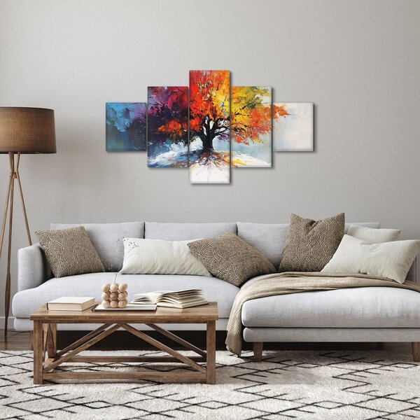 Obraz - Pestrobarevný strom (125x70 cm)