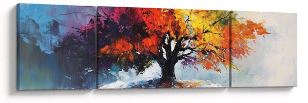 Obraz - Pestrobarevný strom (170x50 cm)