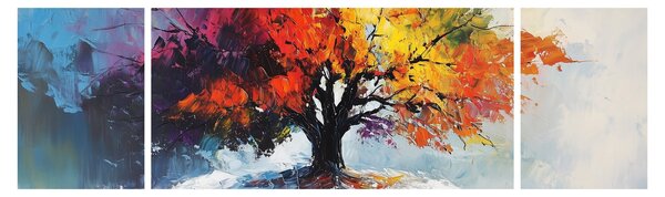 Obraz - Pestrobarevný strom (170x50 cm)