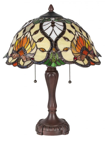 Stolní lampa Tiffany Yellow Garden – 40x50 cm