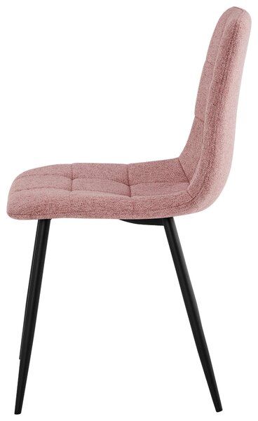 ŽIDLE, černá, růžová Stylife - Jídelní židle
