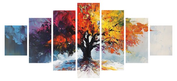 Obraz - Pestrobarevný strom (210x100 cm)