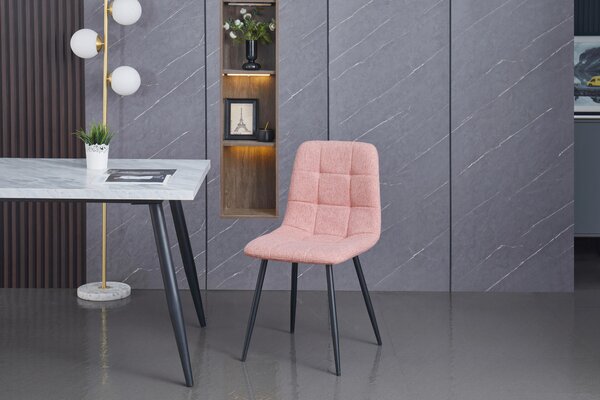ŽIDLE, černá, růžová Stylife - Jídelní židle