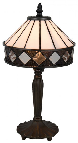 Stolní Tiffany lampa Black &amp; White – 20x36 cm