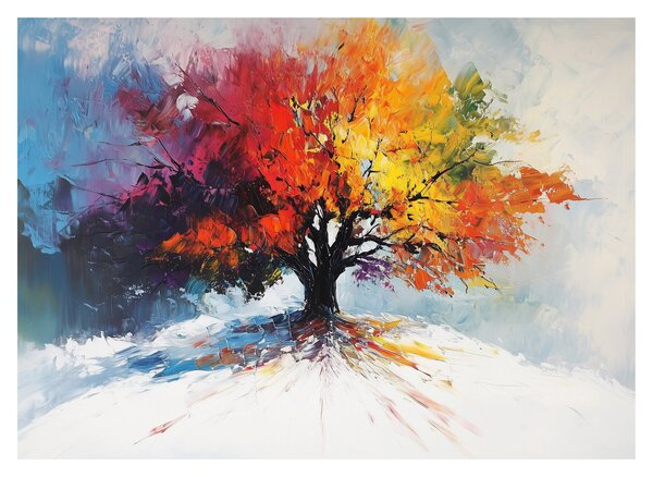 Obraz - Pestrobarevný strom (70x50 cm)