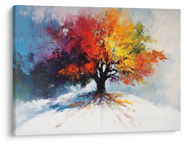 Obraz - Pestrobarevný strom (70x50 cm)