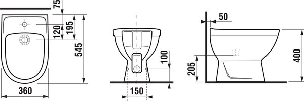 Jika Lyra Plus bidet stojící bílá H8323810003041