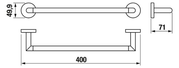 Jika Mio tyč chrom H3812F10040001