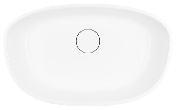 Ksuro 01 umyvadlo 60x36 cm oválné na pult bílá lesk 20001000